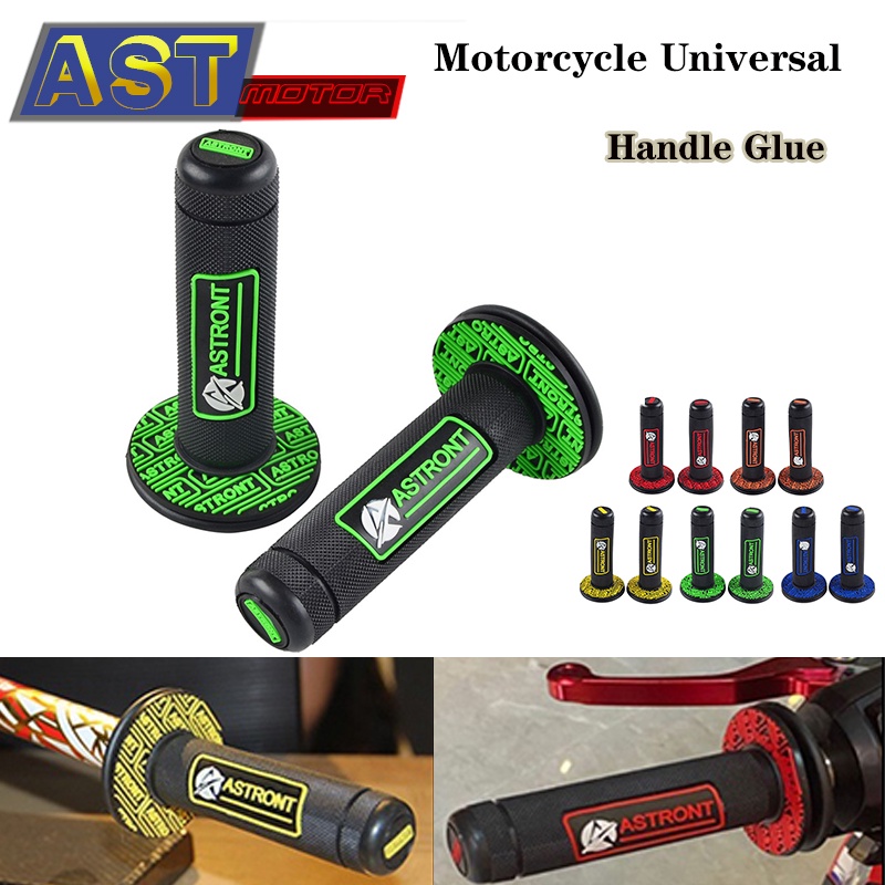 AST Universal Motorcycle Handle Grip 7/8" 22mm Handlebar Rubber Brake