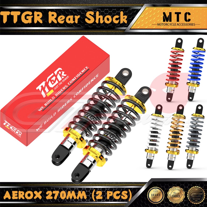 TTGR Rear Shock AEROX 270MM SET（2PCS）/NOUVO 270MM SET（2PCS）Made in ...