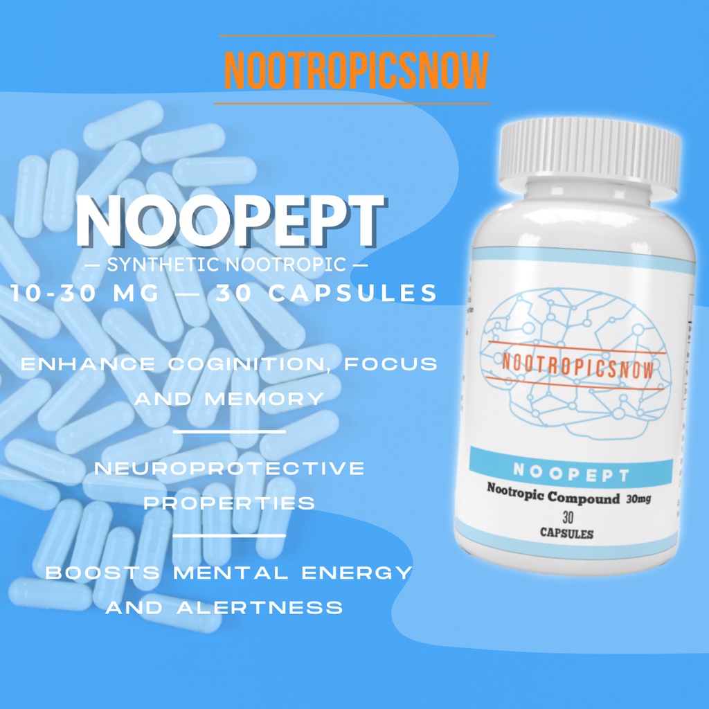 Noopept 10-30mg (30 Capsules, 30 Servings) Nootropic Brain Focus Memory ...