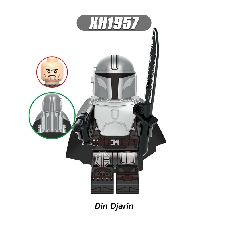 8 Types Minifigures Boba Fett Din Djarin Jango Fett Moff Gideon Cara