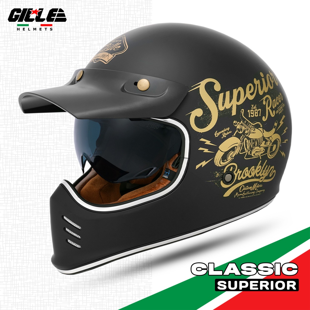 vintage motorcycle helmet 海外 即決-