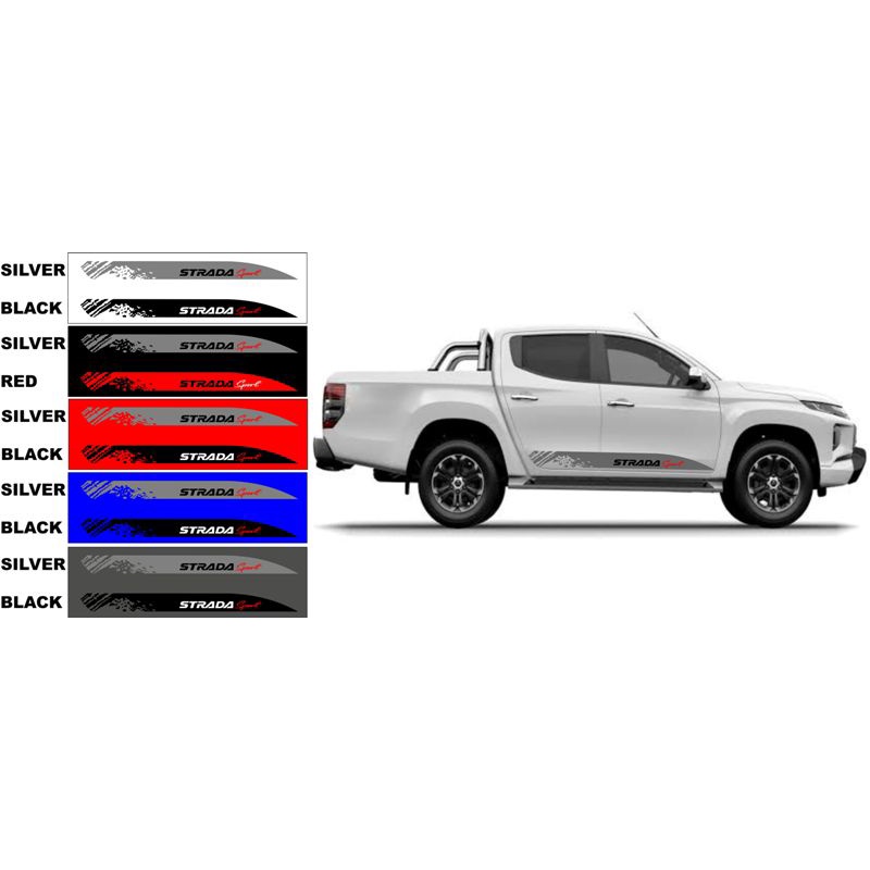 Mitsubishi Strada Car Side Body Sticker Design 2pcs | Shopee Philippines
