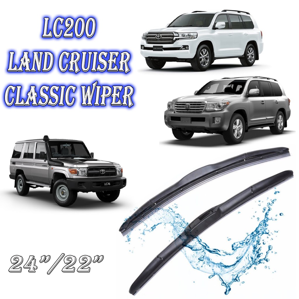 Classic Front Wiper Set 24" + 22" For Toyota Land Cruiser LC200 ...