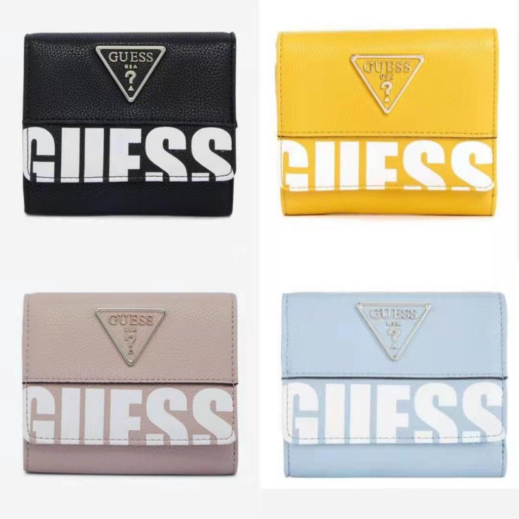 Guess Women's New trendy colours Short wallet (Include Box ) | Shopee ...