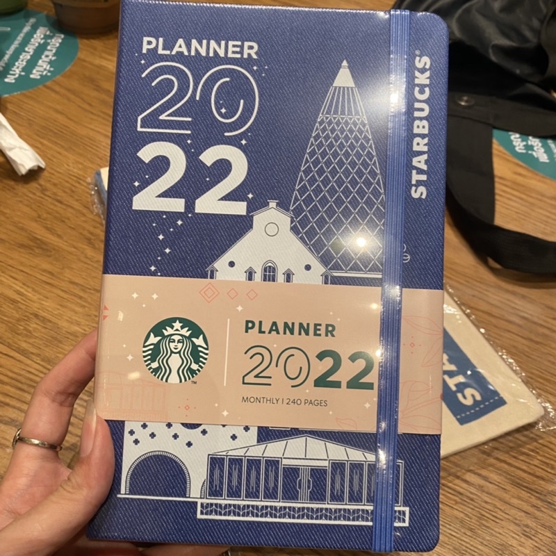 Starbucks 2022 Paner Full Set Starbuck Planner 2022 moleskins x Denim Color With Cloth Pocket