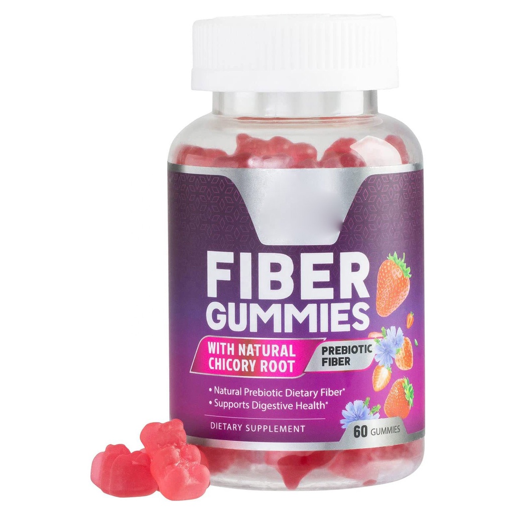 Private label Fiber Gummies for Adults Extra Strength Inulin Gummy for Digestion Support 60