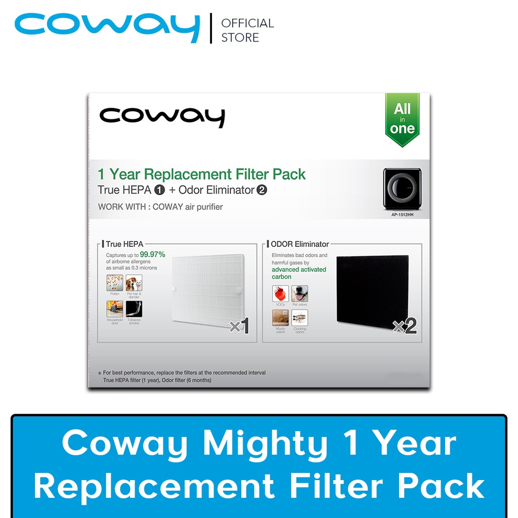 Coway Mighty AP-1512HH 1 Year Replacement Filter Pack 1 True HEPA ...