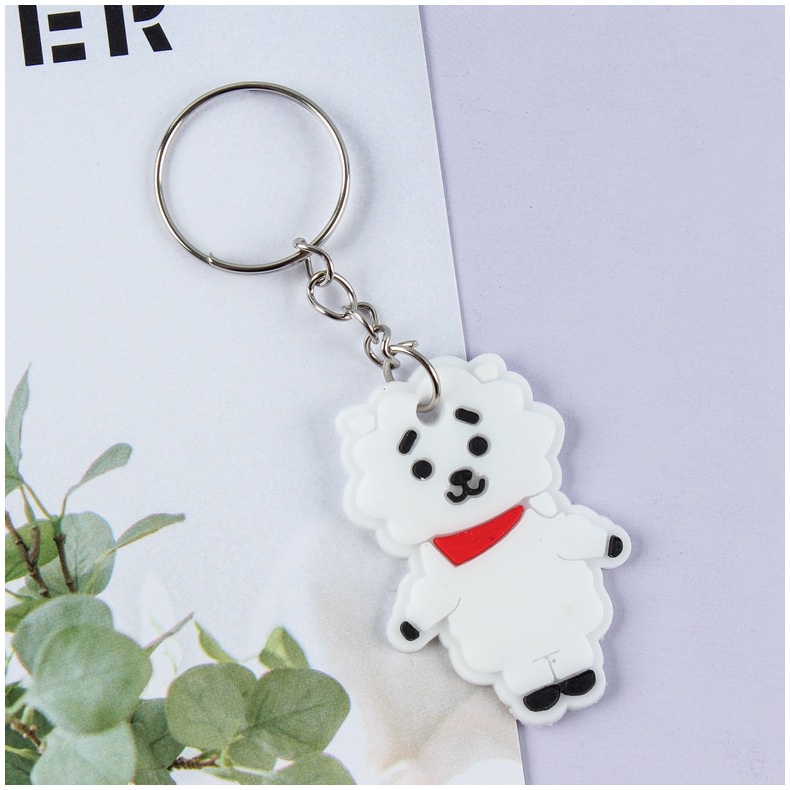 Korea Creative Schoolbag Silicone Cartoon Soft Plastic Pvc Keychain ...