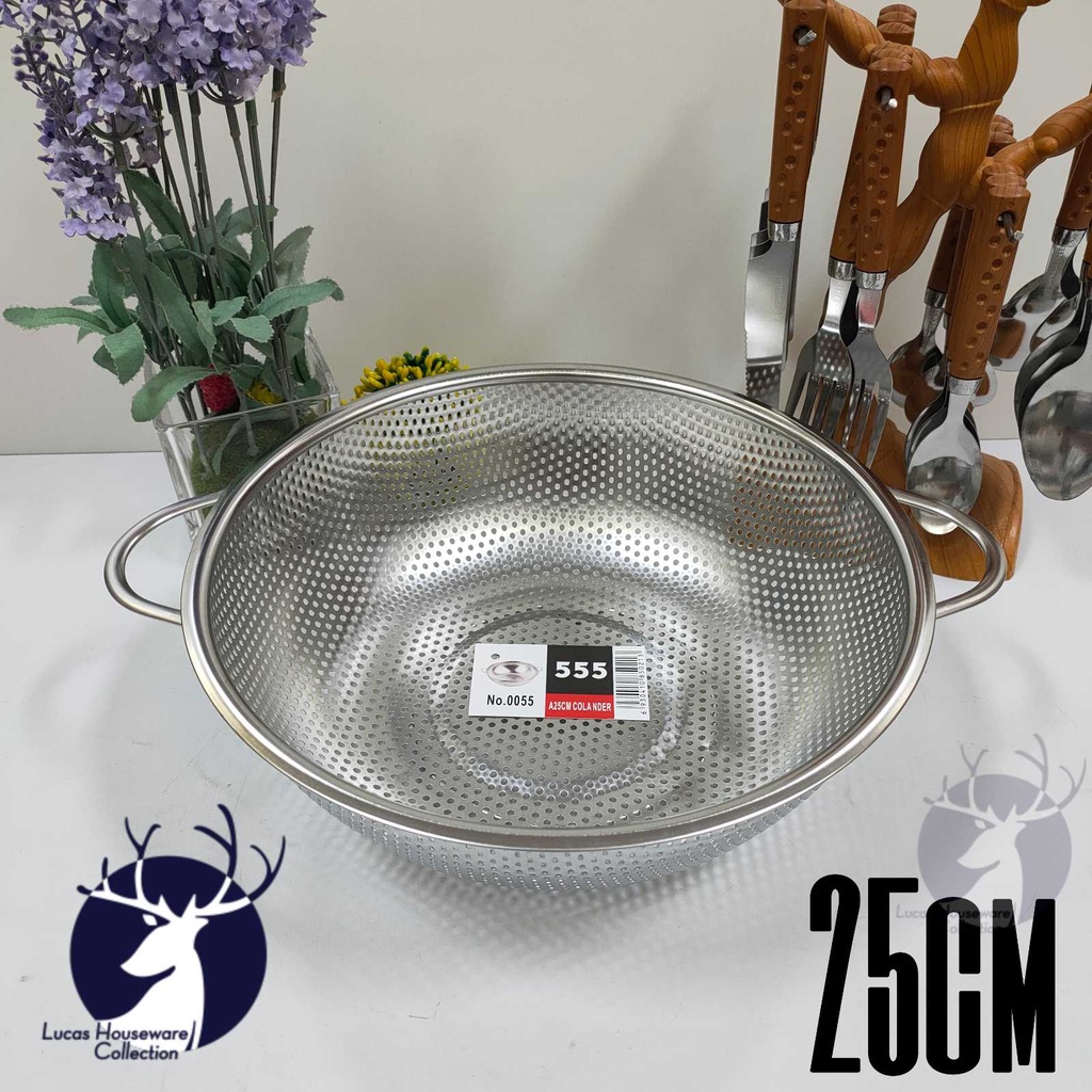 STAINLESS STEEL COLANDER STRAINER/SIEVE FRUIT FOOD BASKET/FOOD DRAIN ...
