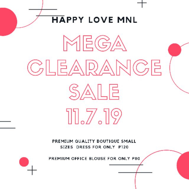 MEGA CLEARANCE SALE! ALL CLOTHES AT 50 PHP!, Announcements on