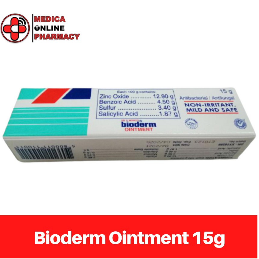 Bioderm Ointment 5ml/15g for Ringworm,Eczema,Blackheads Shopee