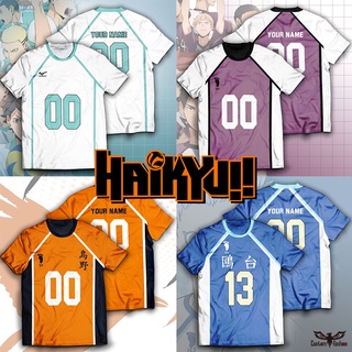 Haikyuu Shiratorizawa Anime Custom Merch Printed 3D T-Shirt