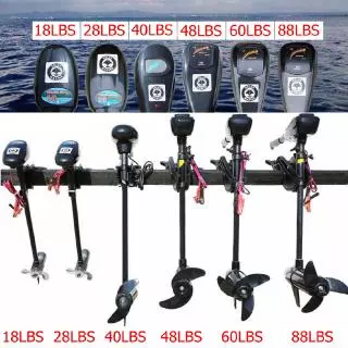 48V 260LBS Electric Outboard Engine Motor Fishing Inflatable Boat Motor  Black