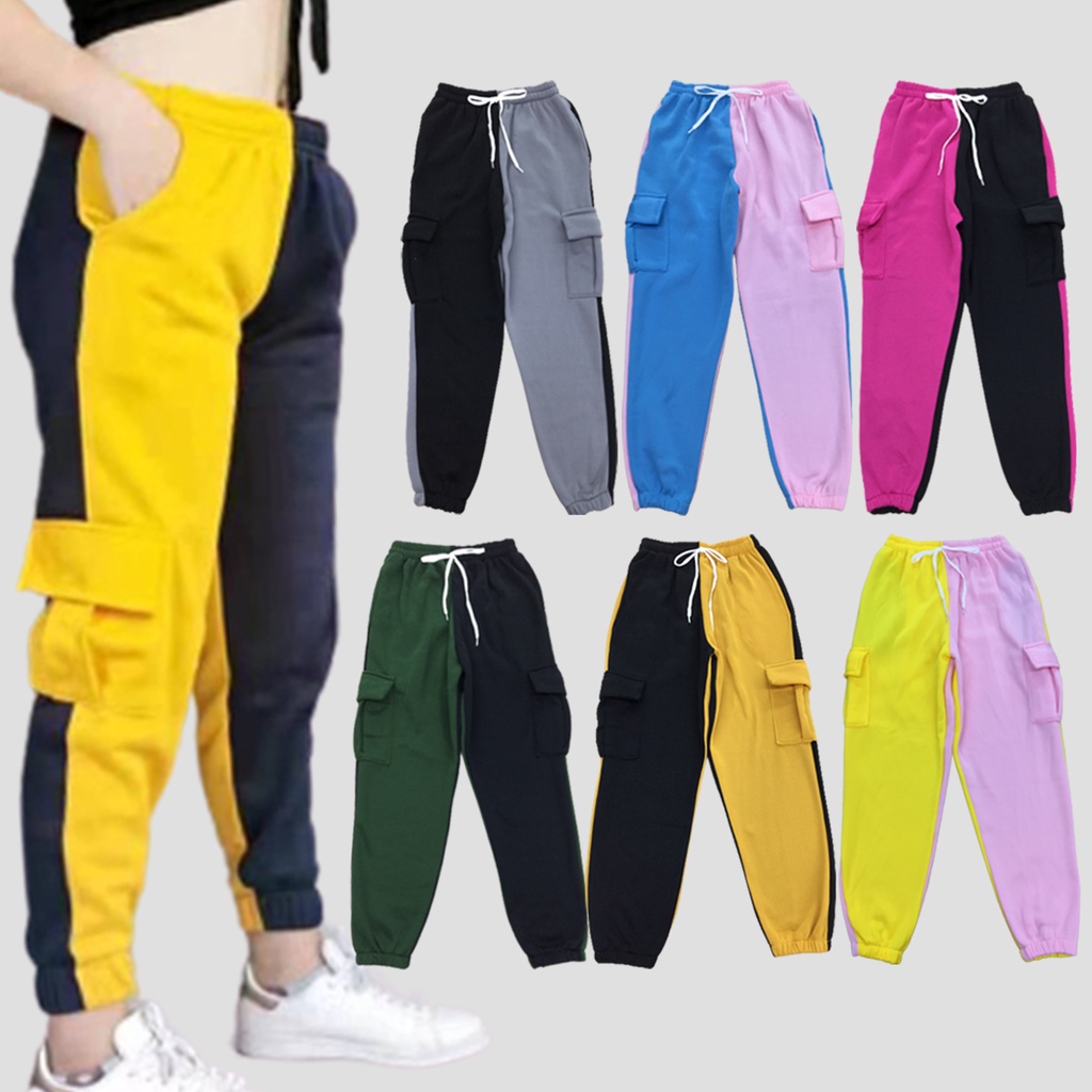 Two colour joggers sale