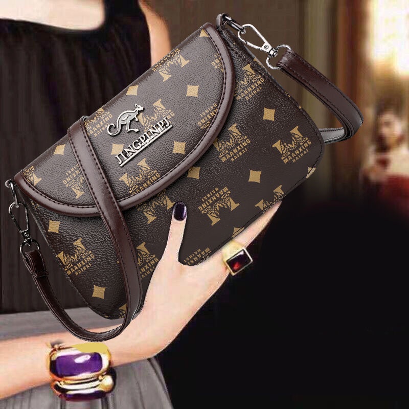 Leather Sling Bag for Woman New Simple Temperament Shoulder Bag