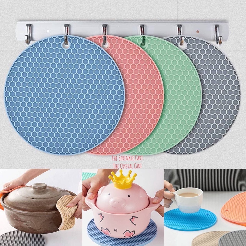 2pcs Random Color Silicone Pot Holders, Heat-resistant, Non-slip