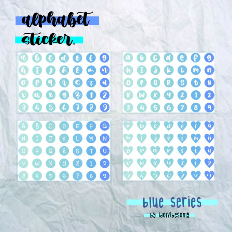 [ dear spica ] — BlueSeries alphabet deco sticker (planner/journal ...