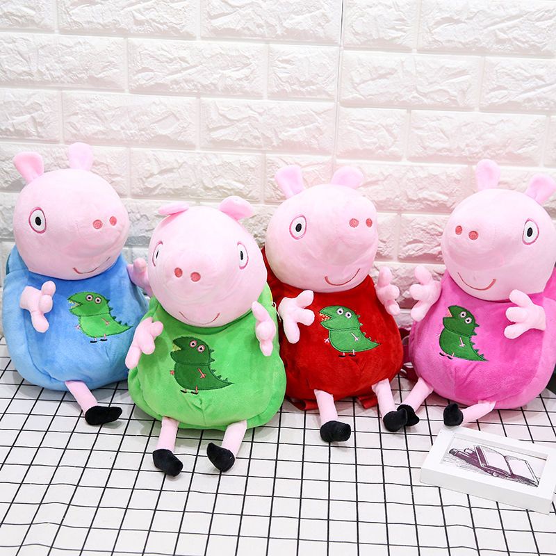 peppa pig bag pepa Toddler Plush Toy Backpack Cute Big Head Boys Girls