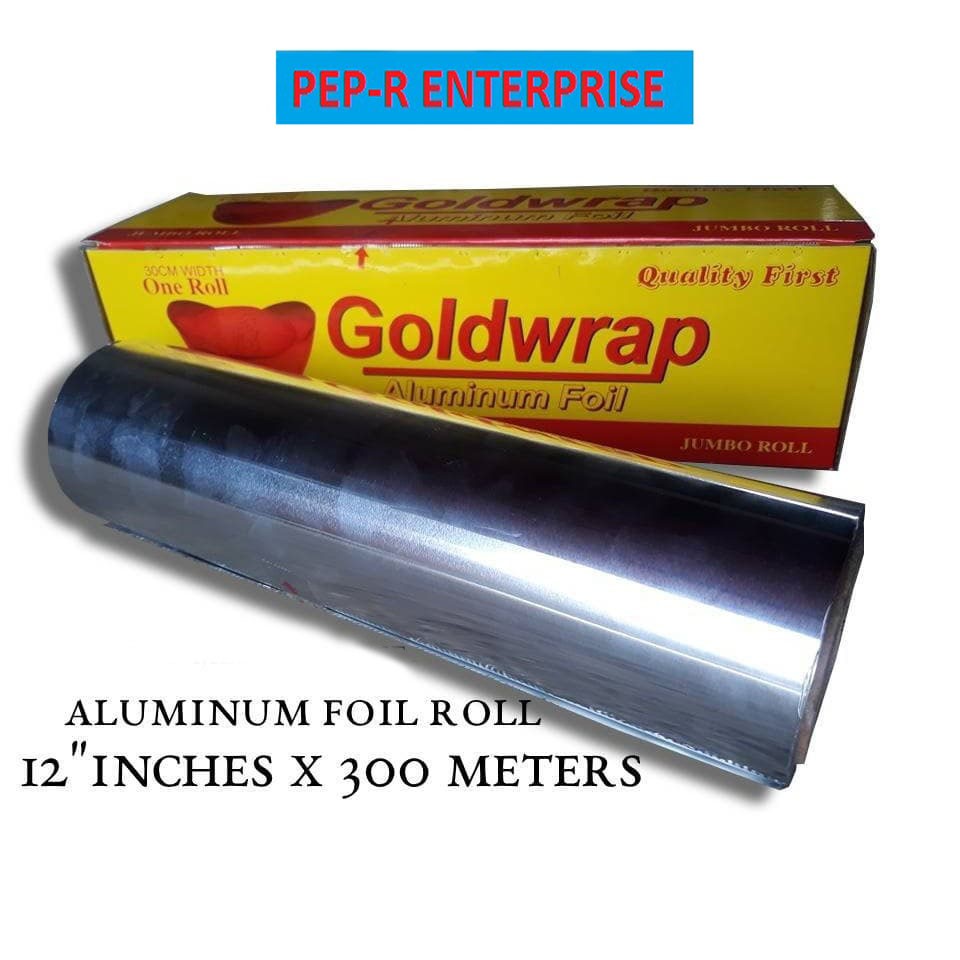 GoldWrap Aluminum Foil Jumbo Roll 300 meters Good Quality | Shopee ...