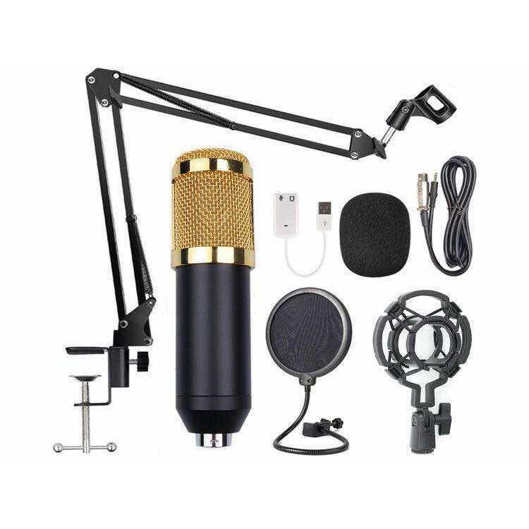 v8 sound card with microphone condenser set BM 800 CONDENSER MICROPHONE