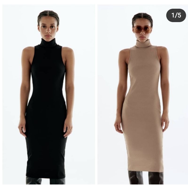 Zara mock neck store dress