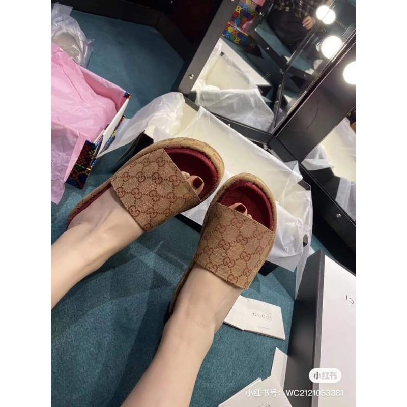 Angelina logo outlet canvas flatform slides