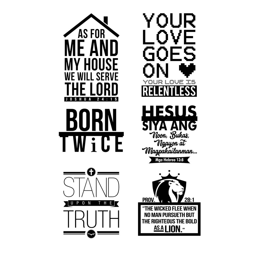 6pcs Bible Verse Transparent Vinyl Waterproof Stickers | Shopee Philippines