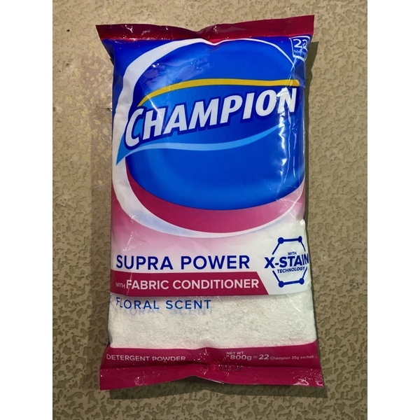 Champion Detergent Powder with Supra Powder, 800g | Shopee Philippines
