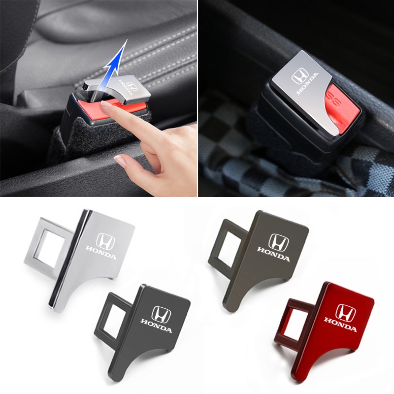 Car Safty Seat Belt buckle clip Hidden Metal Hard Plug Alarm Stopper Accessories for Honda