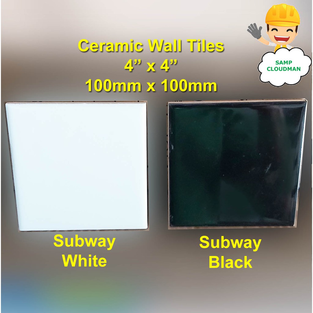 Ceramic Wall Tiles 4 x 4 inches 100mm x 100mm Kitchen Bathroom Garden