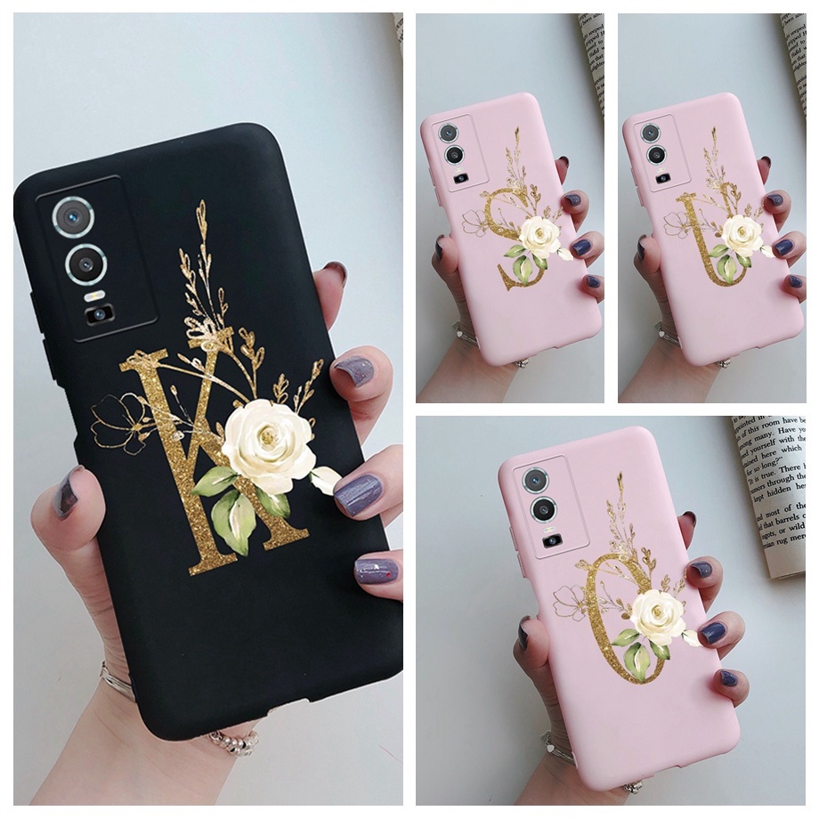 Cellphone Case For Vivo Y76 5G Initial Letter Alphabet Patern Phone ...