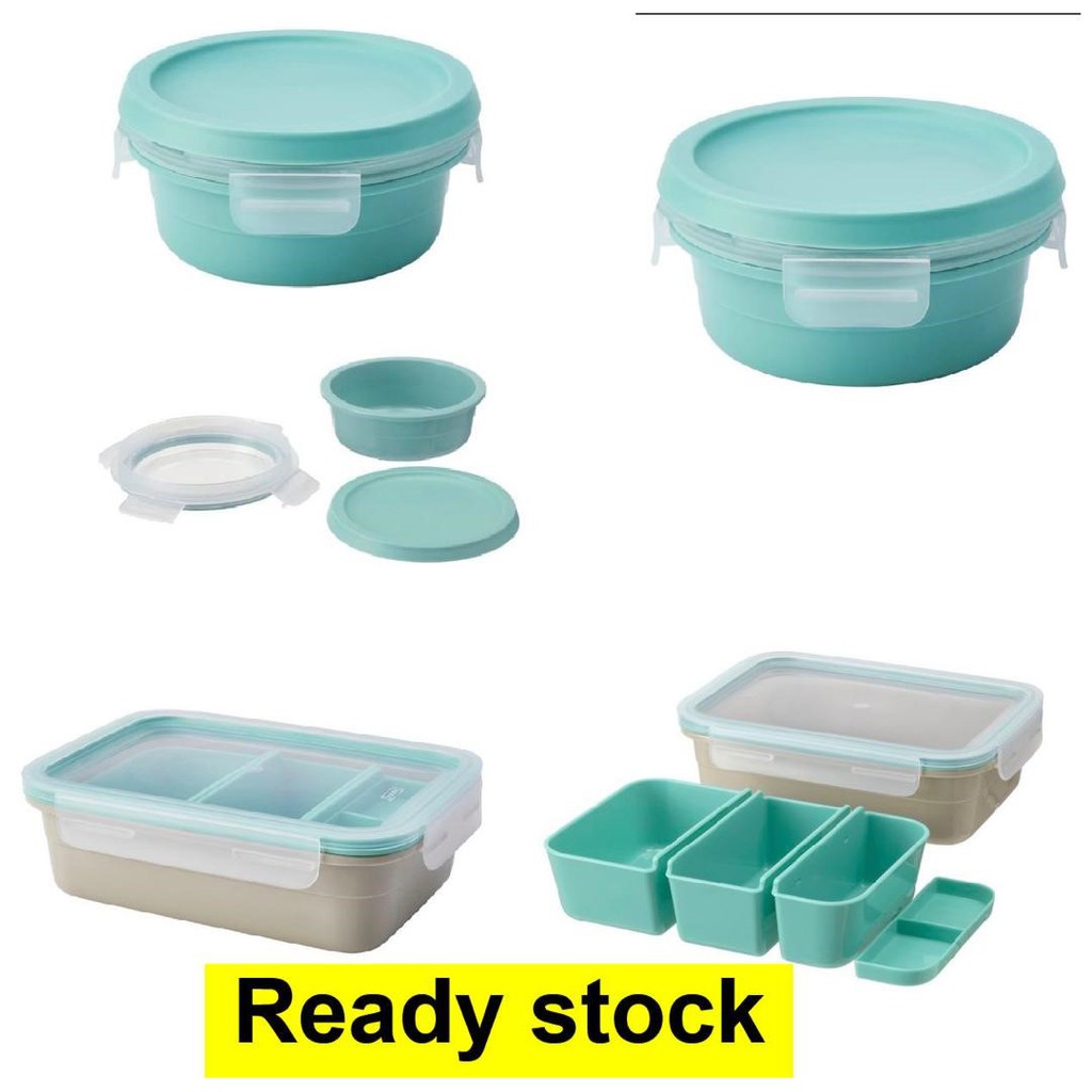 Lunch box with 3 Compartments/Removable Inserts (Rectangular) Beige 1 ...