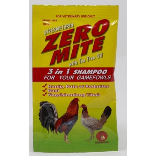 Zero Mite Shampoo for gamefowl 10ml (1 Sachet) Shopee Philippines
