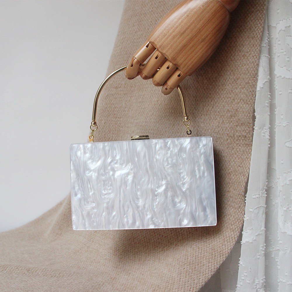 White best sale acrylic bag