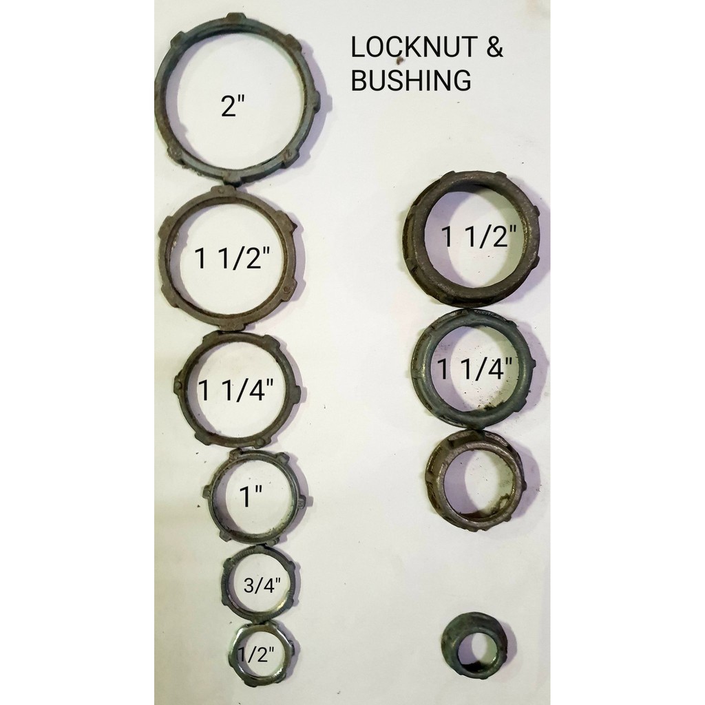 Locknut and Bushing 1/2, 3/4, 1, 1 1/4, 1 1/2, 2 Shopee Philippines
