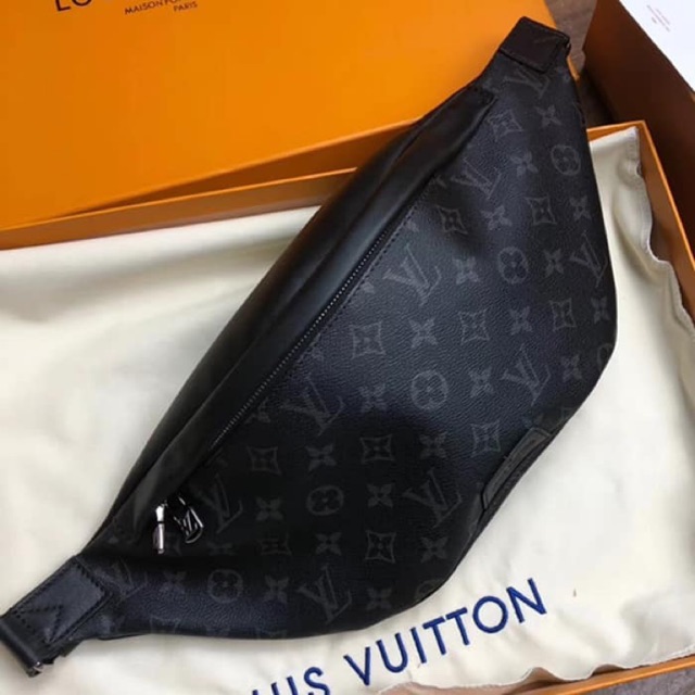 L V black monogram belt bag