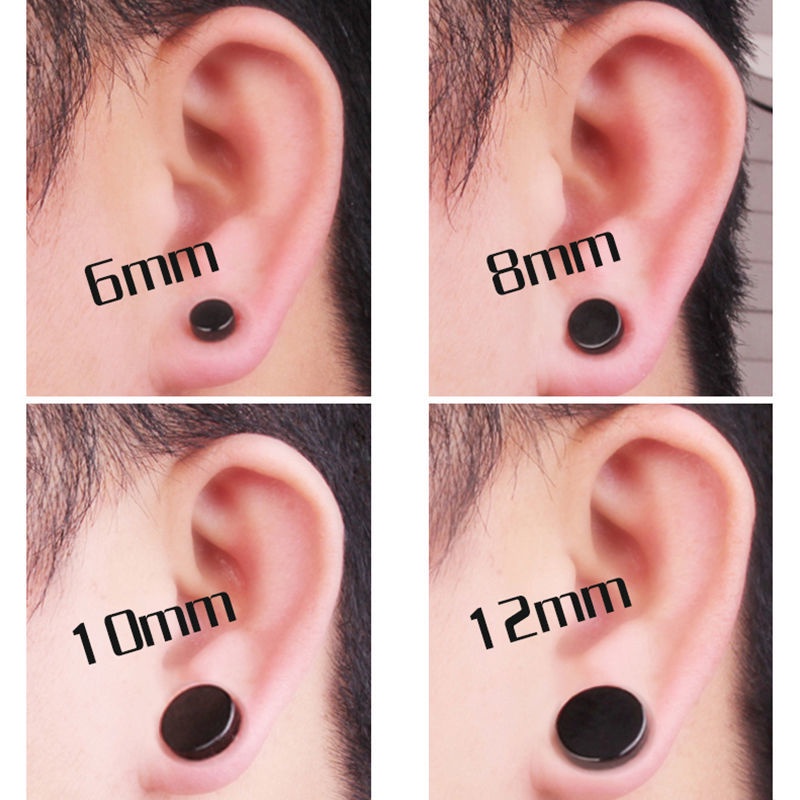 No ear hole magnet earpin magnet clip Korean version men's earclip ...