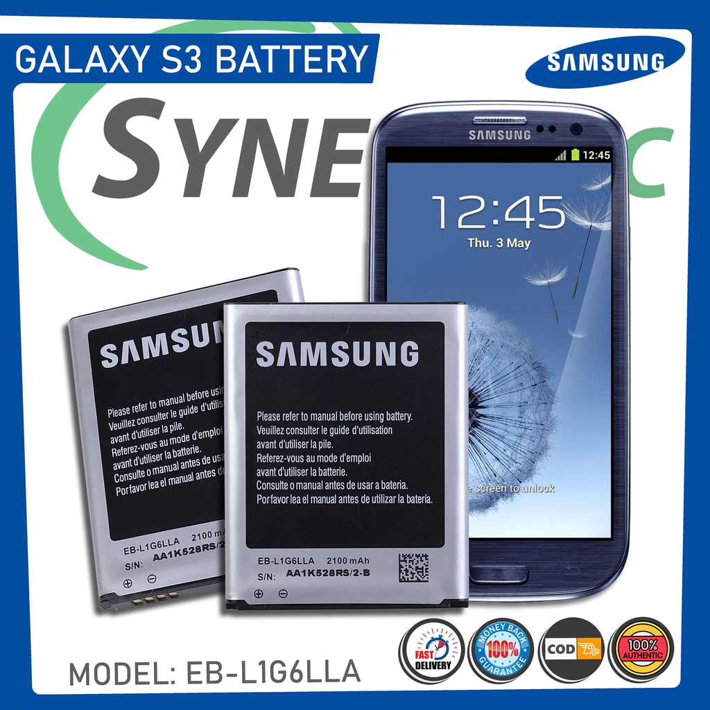 Original Samsung Galaxy S3 Battery I9300 I9305 Model Eb L1g6llu