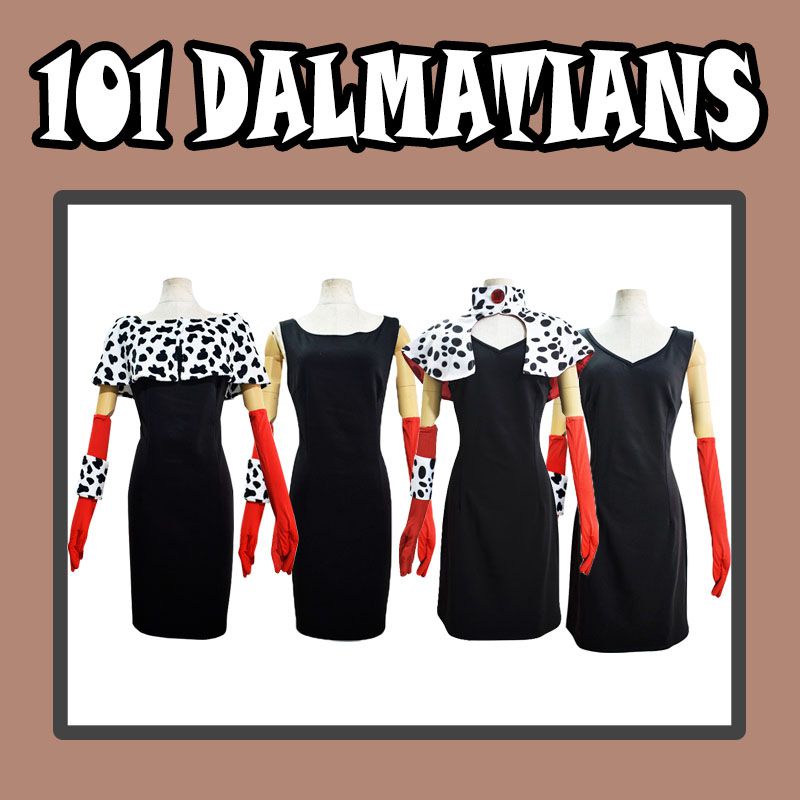 Villain Female Fashionable Cruella Cos Costume Halloween Full Cosplay