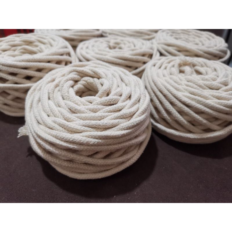 BUDGET SIZE BRAIDED COTTON cord Macrame - 5mm 20meters roll - Macrame PH