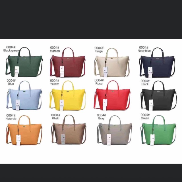 Lacoste bag shop colors