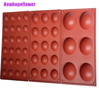 Random Color Round Shape Cake Mold Brown Half Ball Sphere Silicone