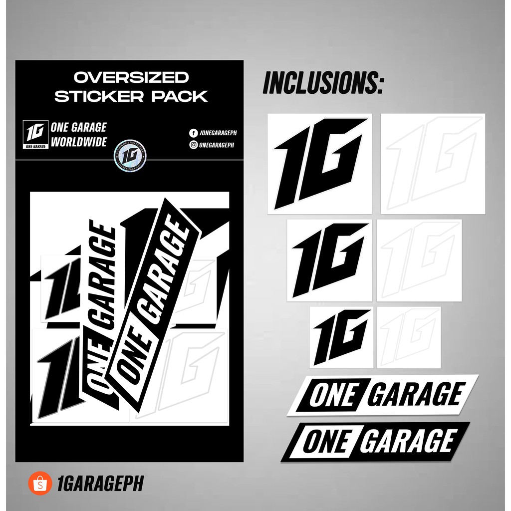 One Garage Stickers Decals Pack V2 | Shopee Philippines