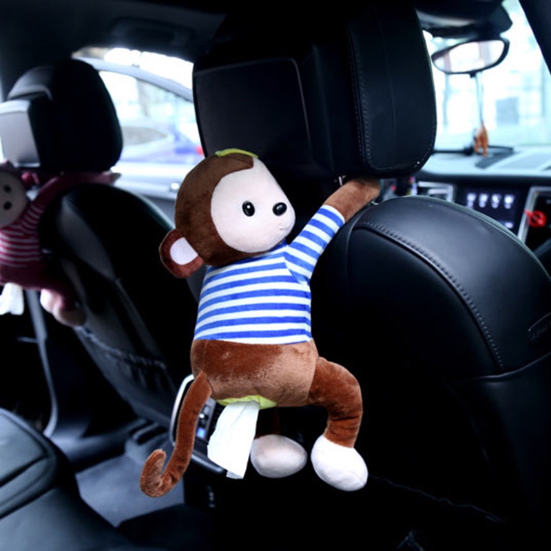 Monkey Tissue Box Holder Car Hanging Monkey Ass Pumping Paper Storage