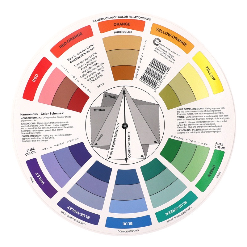 1pc Professional Tattoo Eyebrow Pigment Color Paper Card Wheel Mix ...