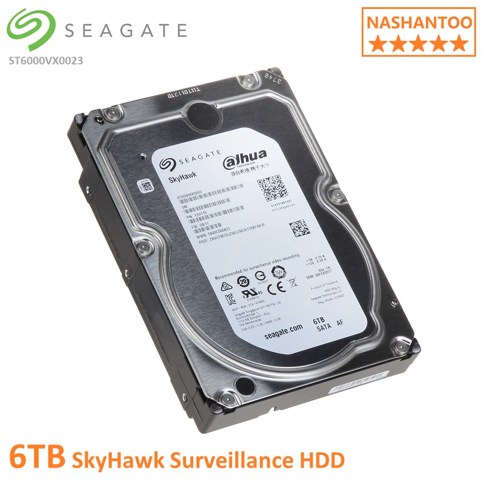 Seagate SkyHawk ST6000VX0023 6TB / 8TB 3.5 HDD, SATA 6Gb/s, 256MB Cache ...