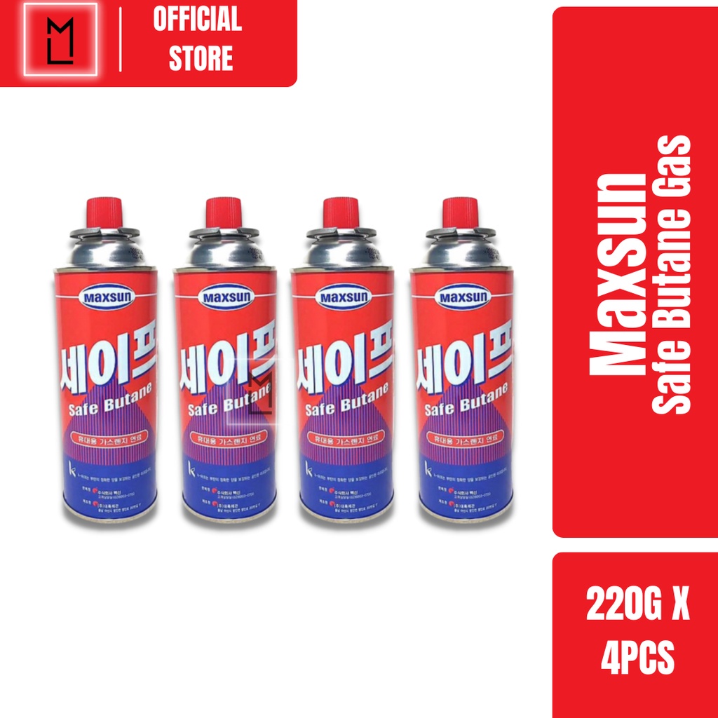 Butane Maxsun Safe Butane Gas Korean Butane Gas 220G X 4PCS