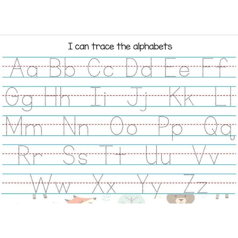 I CAN TRACE ALPHABET LETTERS 2 PAGES BACK TO BACK (Laminated Worksheet ...