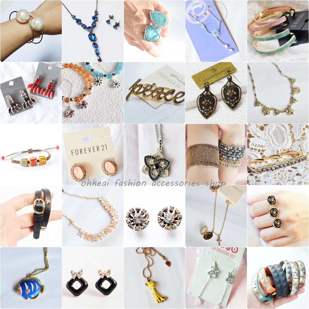 SET PACKAGE! Wholesale Assorted Fashion Jewelries Accessories Earring  Bracelet Necklace Ring