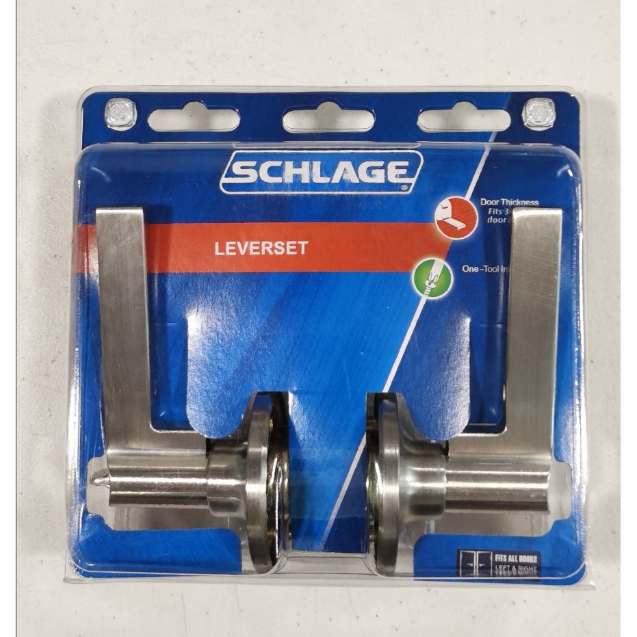 SCHLAGE BATHROOM PRIVACY LEVER DOOR LOCK LOCKSET T40V SOL 630 SATIN ...